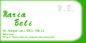 maria beli business card