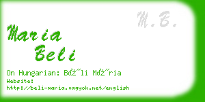 maria beli business card